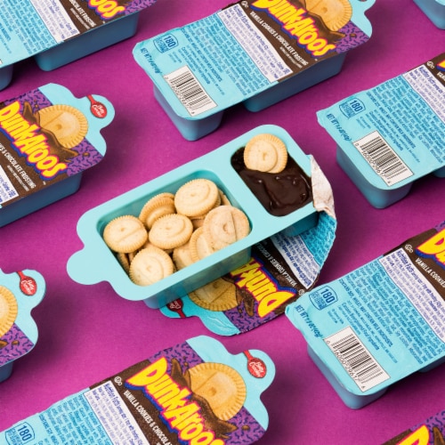 DunkAroos Vanilla Cookies and Chocolate Frosting Perspective: left