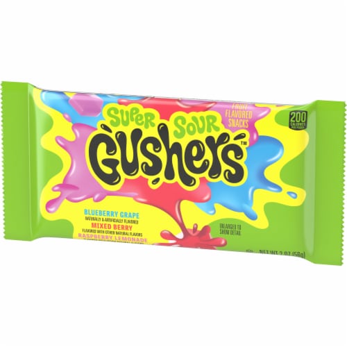 Gushers Sour Berry Fruit Flavored Snacks Perspective: left