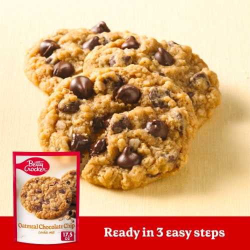 Betty Crocker Oatmeal Chocolate Chip Cookie Mix Perspective: left