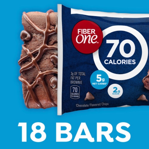Fiber One 70 Calorie Brownies Chocolate Fudge Snack Bars Perspective: left
