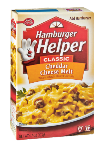 Hamburger Helper Cheddar Cheese Melt Perspective: left