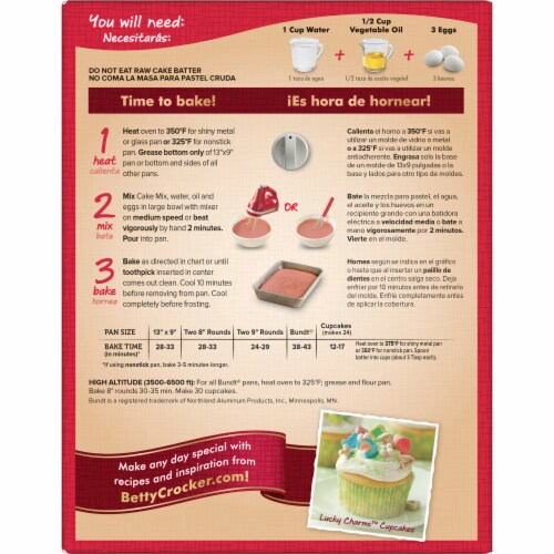 Betty Crocker™ Super Moist™ Strawberry Cake Mix Perspective: left