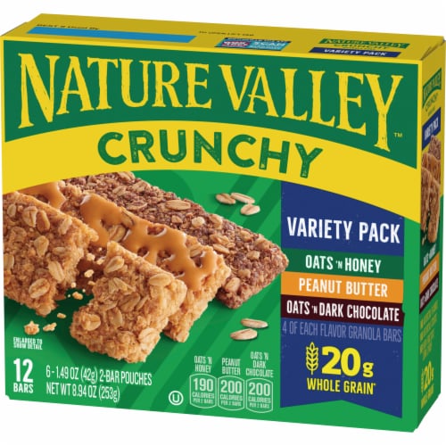 Nature Valley Crunchy Granola Bars Variety Pack Perspective: left