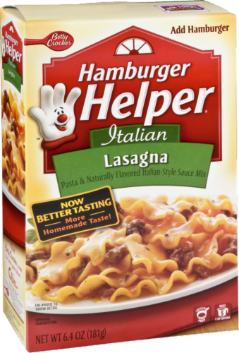 Hamburger Helper Italian Lasagna Perspective: left
