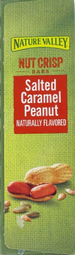 Nature Valley Nut Crisps Salted Caramel Peanut Granola Bars Perspective: left