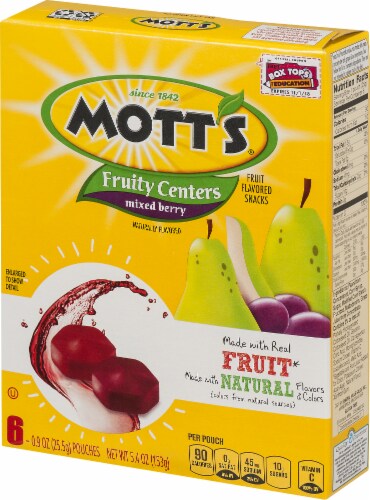 Mott's Fruity Centers Mixed Berry Fruit Snacks Perspective: left