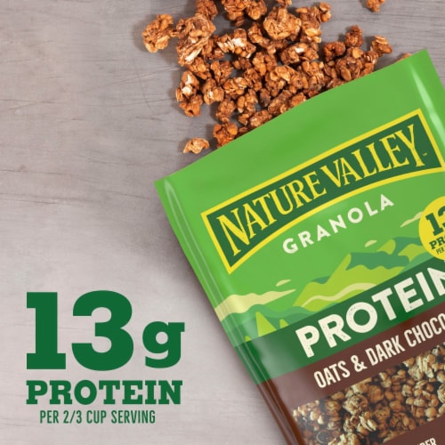 Nature Valley® Oats and Dark Chocolate Protein Granola Perspective: left
