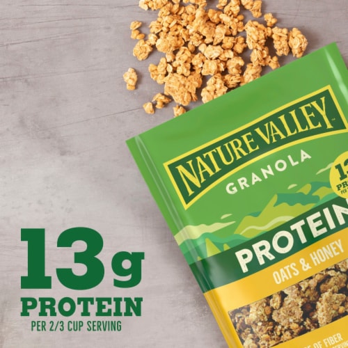 Nature Valley Protein Oats and Honey Granola Perspective: left