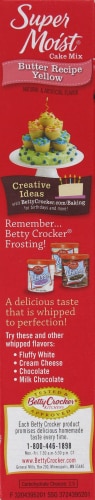 Betty Crocker Super Moist Butter Recipe Yellow Cake Mix Perspective: left
