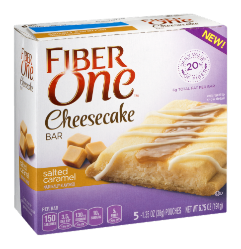 Fiber One™ Salted Caramel Cheesecake Bars Perspective: left