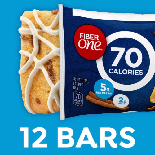 Fiber One Cinnamon Coffee Cake Soft Baked Bars Perspective: left