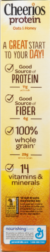 General Mills Cheerios Protein Oats & Honey Large Size Cereal Perspective: left