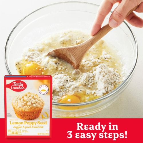Betty Crocker Lemon Poppy Seed With Streusel Muffin & Quick Bread Mix Perspective: left