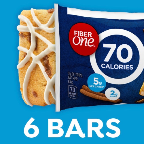 Fiber One 70 Calorie Cinnamon Coffee Cake Soft-Baked Bars Perspective: left