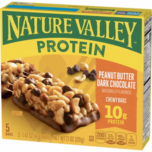 Nature Valley Peanut Butter Dark Chocolate Chewy Granola bars Perspective: left