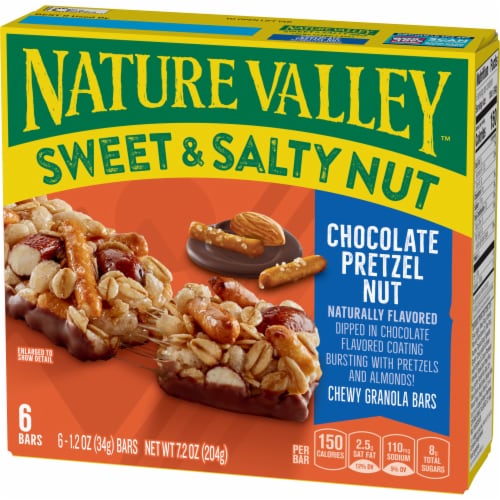 Nature Valley™ Sweet & Salty Nut Chocolate Pretzel Nut Granola Bars Perspective: left