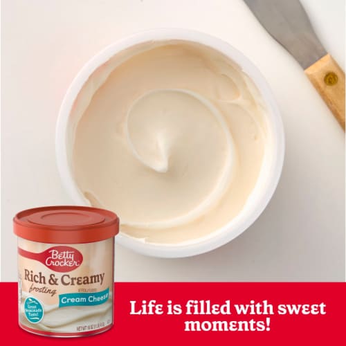 Betty Crocker Rich and Creamy Cream Cheese Frosting Perspective: left