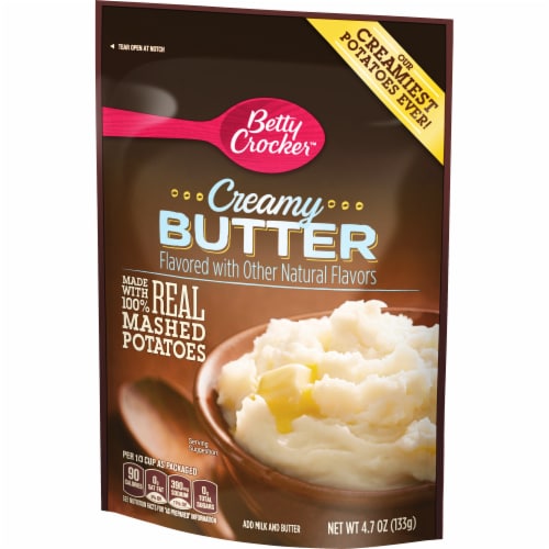 Betty Crocker Creamy Butter Mashed Potatoes Perspective: left
