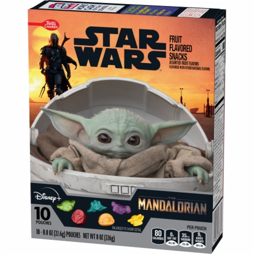 Disney Star Wars The Mandalorian Gluten Free Fruit Flavored Snacks Perspective: left