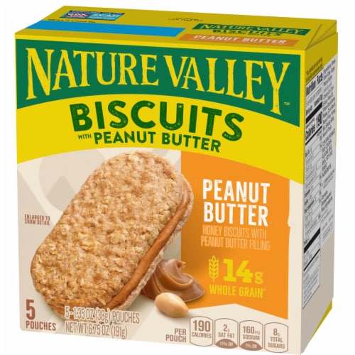 Nature Valley Peanut Butter Biscuit Sandwiches Perspective: left