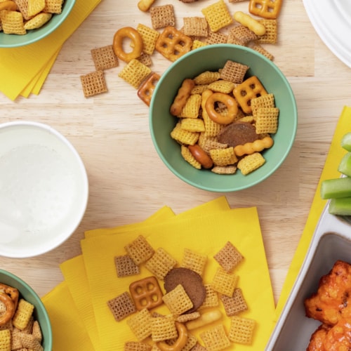 Chex Mix Traditional Savory Snack Mix Multipack Party Mix Perspective: left