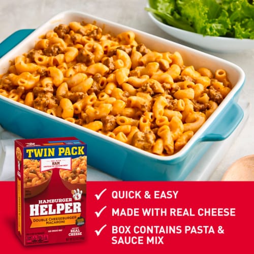 Hamburger Helper Double Cheeseburger Macaroni Perspective: left