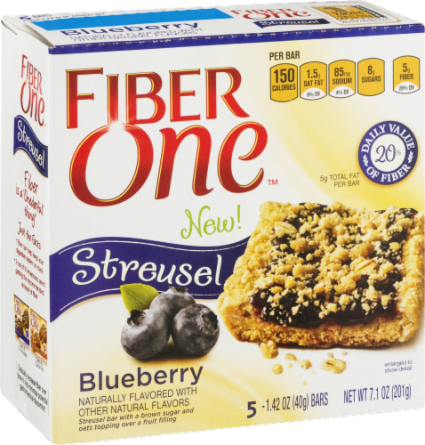 Fiber One Blueberry Streusel Bars Perspective: left