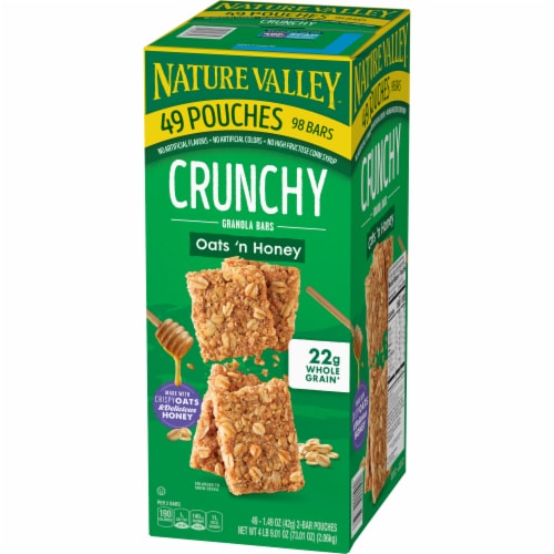 Nature Valley Crunchy Oats 'n Honey Granola Bars Perspective: left