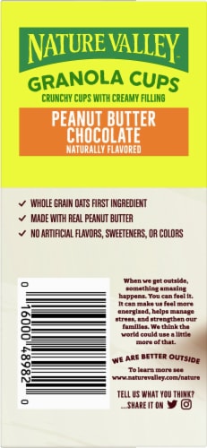 Nature Valley Granola Cups Peanut Butter Chocolate Snacks Perspective: left
