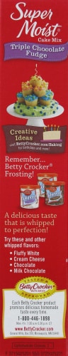 Betty Crocker Super Moist Triple Chocolate Fudge Cake Mix Perspective: left