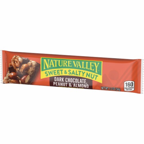 Nature Valley Dark Chocolate Peanut & Almond Sweet & Salty Nut Granola Bar Perspective: left