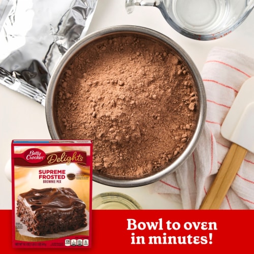Betty Crocker™ Delights Supreme Frosted Brownie Mix Perspective: left