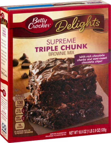Betty Crocker Supreme Triple Chunk Brownie Mix Perspective: left