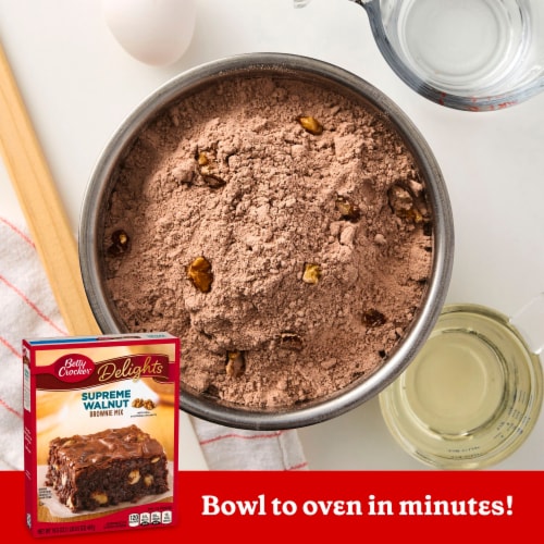 Betty Crocker Delights Supreme Walnut Brownie Mix Perspective: left