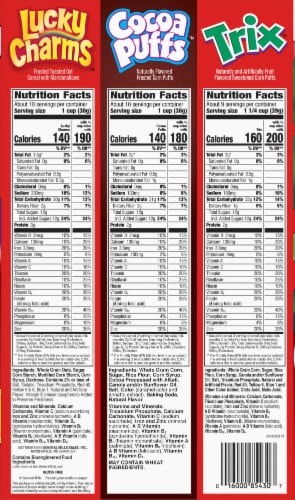 General Mills Lucky Charms™ Cocoa Puffs™ & Trix™ Triple Pack Cereal Perspective: left