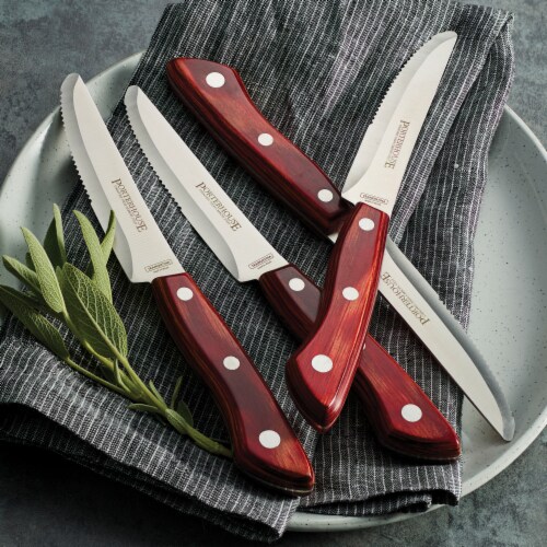 Tramontina Porterhouse Rounded Tip Steak Knife Set Perspective: left
