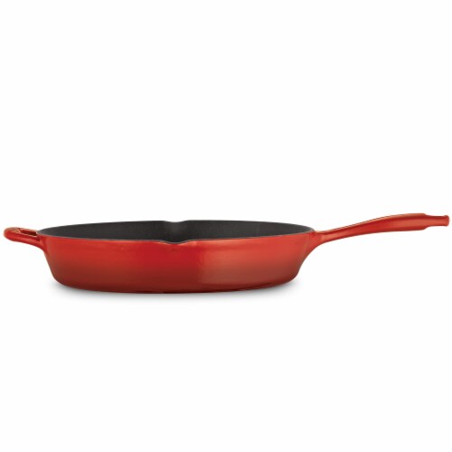 Tramontina Gourmet Cast Iron Skillet - Gradated Red Perspective: left