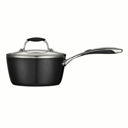 Tramontina Gourmet Covered Sauce Pan - Black Perspective: left