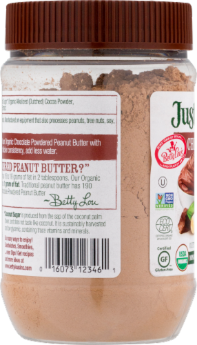 Just Great Stuff Organic Chocolate Powdered Peanut Butter Perspective: left