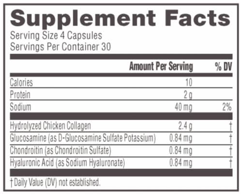 NeoCell Joint Complex With Collagen Type 2 and Hyaluronic Acid Capsules Perspective: left
