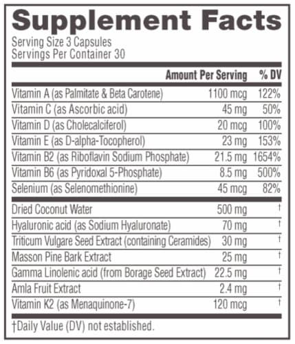 NeoCell Glow Matrix With Hyaluronic Acid Capsules Perspective: left