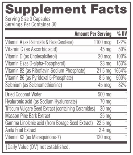NeoCell Glow Matrix With Hyaluronic Acid Capsules Perspective: left