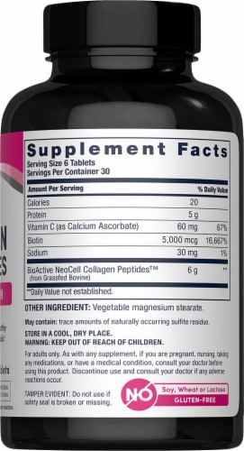 Neocell Super Collagen + Vitamin C & Biotin 180 Tablets Perspective: left
