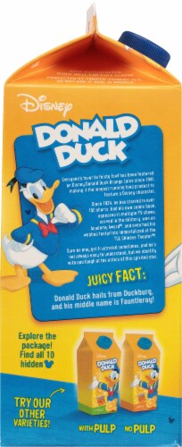 Florida's Natural Disney Donald Duck Orange Juice with Calcium Perspective: left