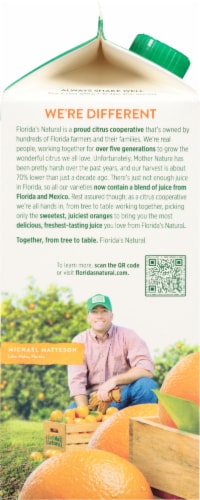 Florida's Natural No Pulp Orange Juice Perspective: left