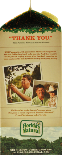 Florida Natural Growers Style Orange Juice Perspective: left