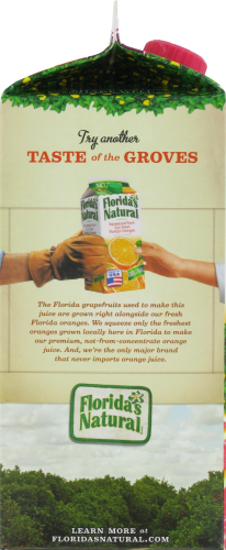 Florida Natural Ruby Red Grapefruit Juice Perspective: left