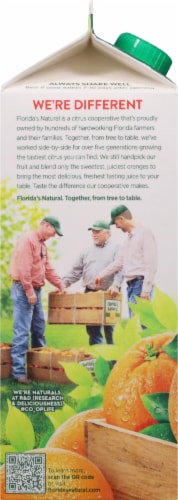 Florida's Natural No Pulp Orange Juice Perspective: left