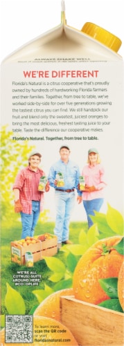 Florida's Natural Most Pulp 100% Premium Orange Juice Perspective: left