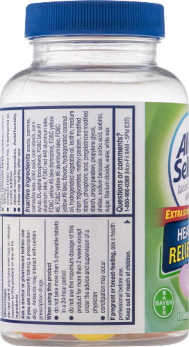 Alka-Seltzer Heartburn ReliefChews Extra Strength Assorted Fruit Chewable Tablets Perspective: left